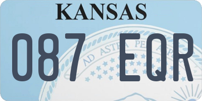 KS license plate 087EQR