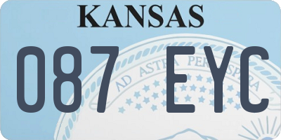 KS license plate 087EYC