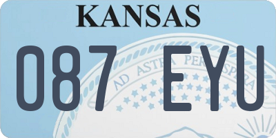KS license plate 087EYU