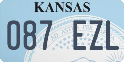 KS license plate 087EZL