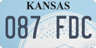 KS license plate 087FDC