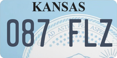 KS license plate 087FLZ