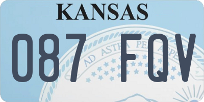 KS license plate 087FQV