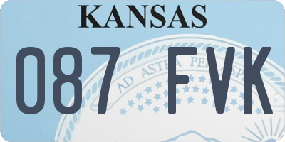 KS license plate 087FVK