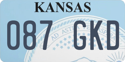 KS license plate 087GKD
