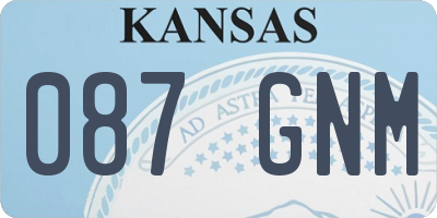 KS license plate 087GNM
