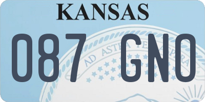 KS license plate 087GNO