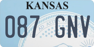 KS license plate 087GNV