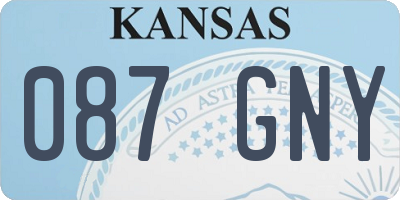 KS license plate 087GNY