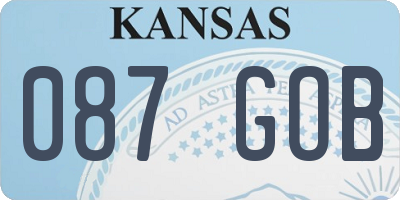 KS license plate 087GOB