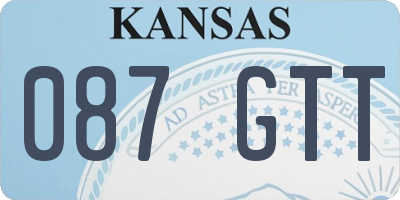 KS license plate 087GTT