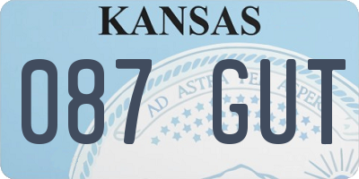 KS license plate 087GUT