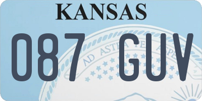KS license plate 087GUV