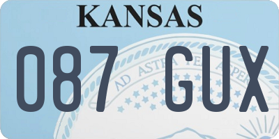 KS license plate 087GUX