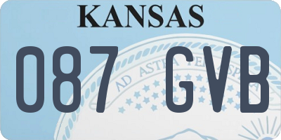 KS license plate 087GVB