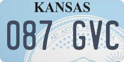 KS license plate 087GVC