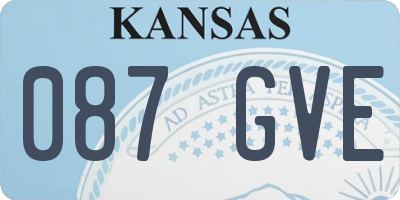 KS license plate 087GVE