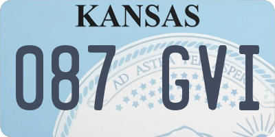 KS license plate 087GVI