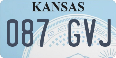 KS license plate 087GVJ
