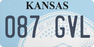 KS license plate 087GVL