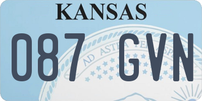 KS license plate 087GVN