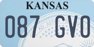 KS license plate 087GVO