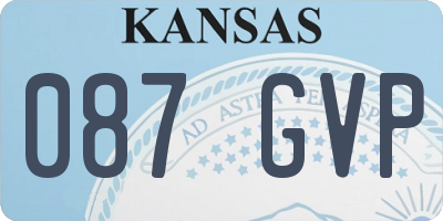 KS license plate 087GVP