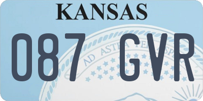 KS license plate 087GVR