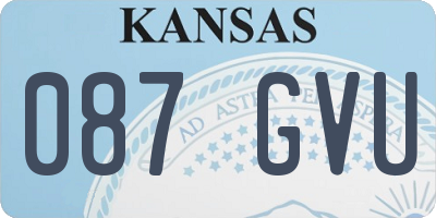 KS license plate 087GVU