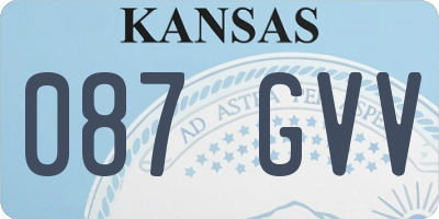KS license plate 087GVV