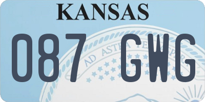 KS license plate 087GWG