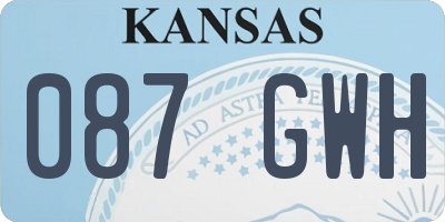 KS license plate 087GWH