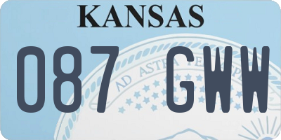 KS license plate 087GWW