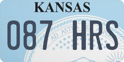 KS license plate 087HRS
