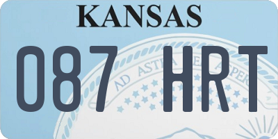 KS license plate 087HRT