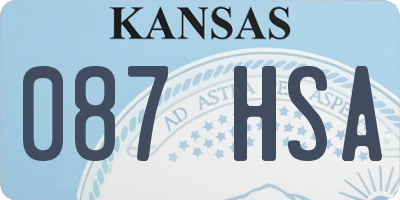 KS license plate 087HSA