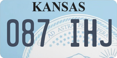 KS license plate 087IHJ