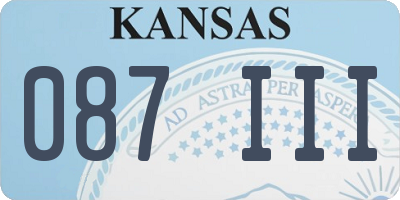 KS license plate 087III
