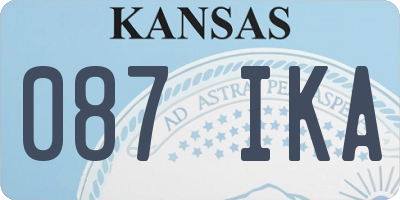 KS license plate 087IKA