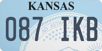 KS license plate 087IKB