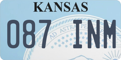 KS license plate 087INM