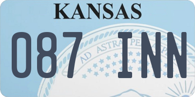 KS license plate 087INN