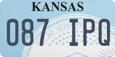 KS license plate 087IPQ