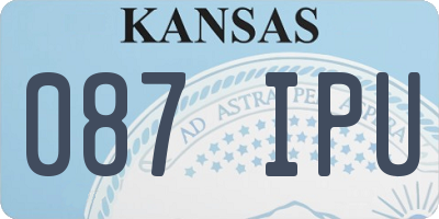 KS license plate 087IPU