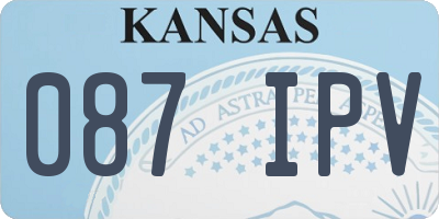 KS license plate 087IPV