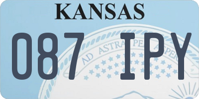 KS license plate 087IPY