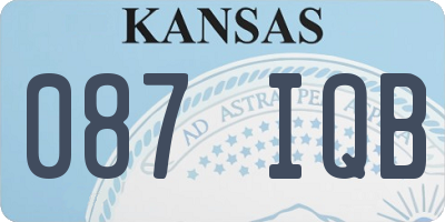 KS license plate 087IQB