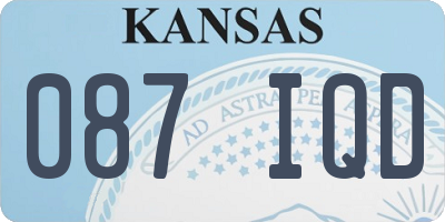 KS license plate 087IQD