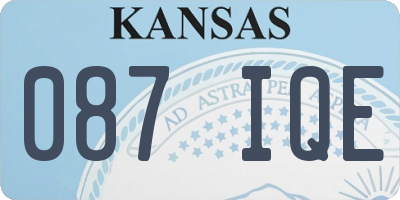 KS license plate 087IQE