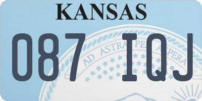 KS license plate 087IQJ